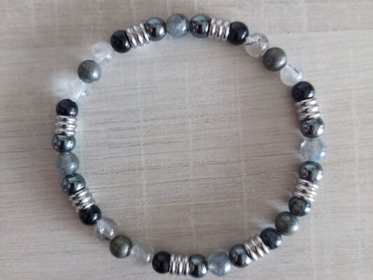 Bracelet homme "Protection énergétique" - 6mm